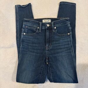 Madewell 10” High-Rise Skinny Jeans Size 23 Dark Wash